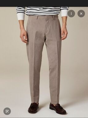 J. Crew Ludlow Slim Pant Baird McNutt Irish Linen Blend 31x29.75"